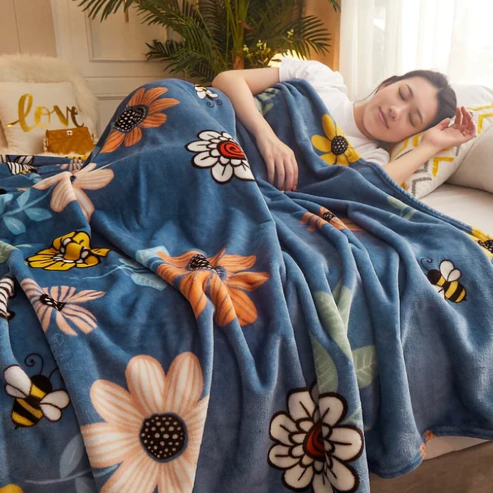 Flora Fleece Blanket